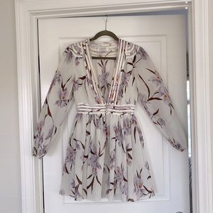 Zimmerman Lilac Orchid Pleated Floral Mini